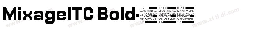 MixageITC Bold字体转换